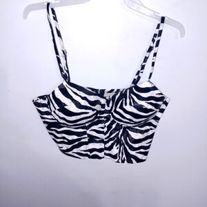 Fashion Nova Kaia Zebra Bustier W Sz M